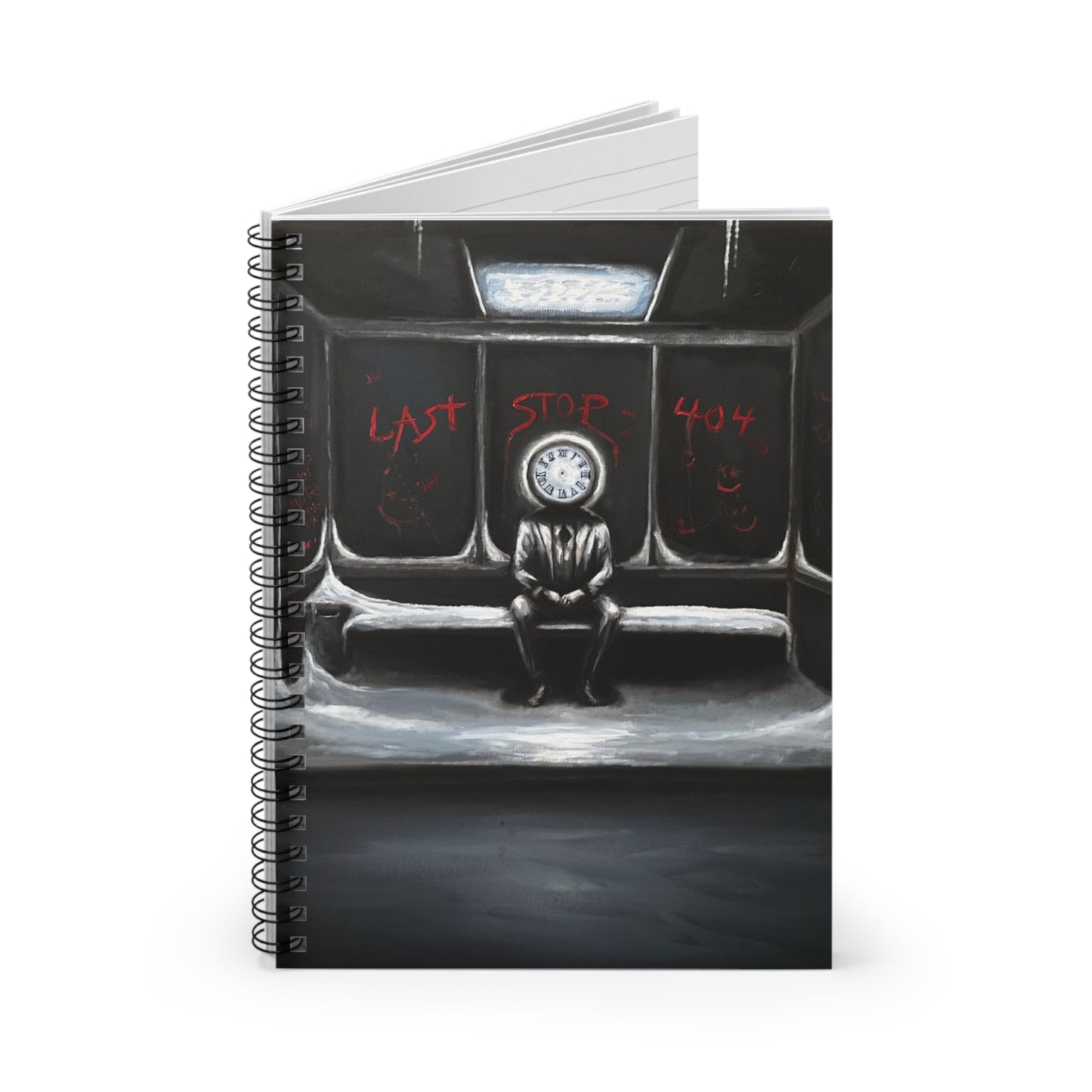 Last Stop 404 Spiral Notebook - Creative Ruled Journal for Artists and Dreamers