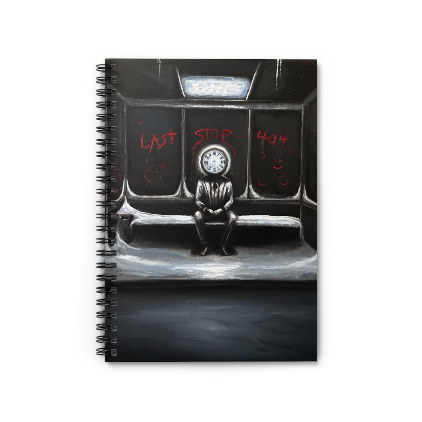 Last Stop 404 Spiral Notebook - Creative Ruled Journal for Artists and Dreamers