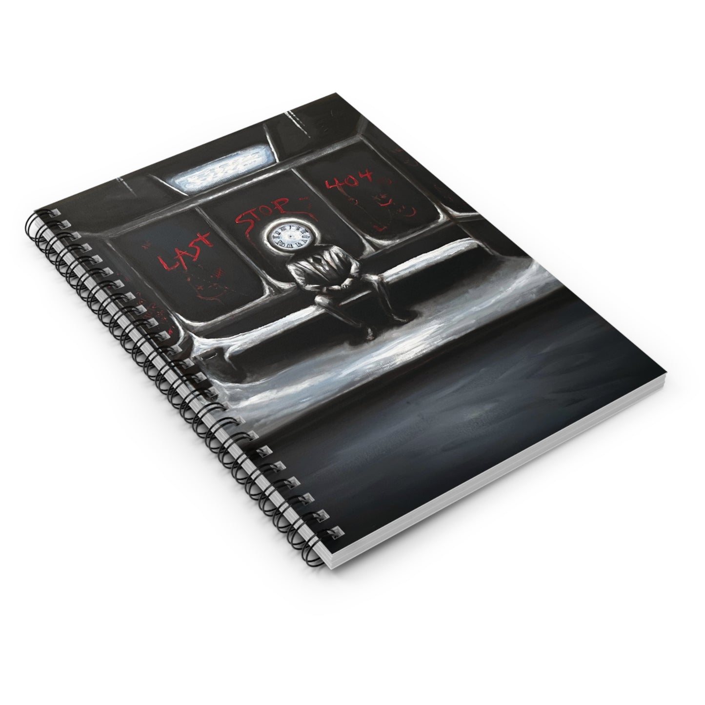 Last Stop 404 Spiral Notebook - Creative Ruled Journal for Artists and Dreamers