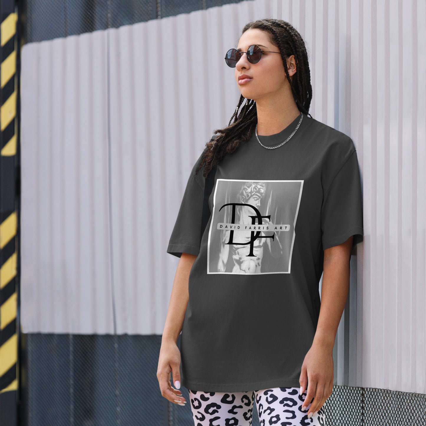 Oversized faded t-shirt - David Farris Art 