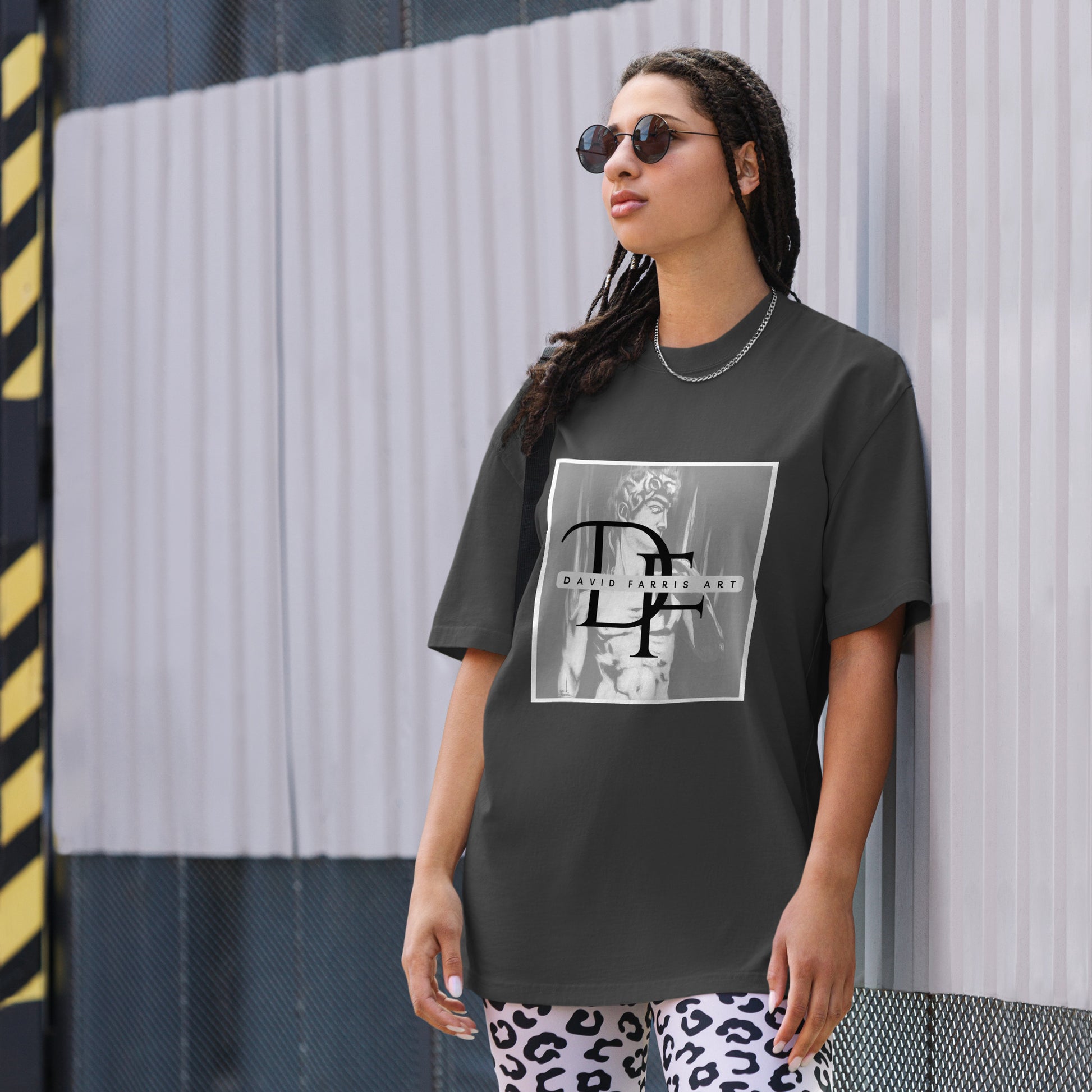 Oversized faded t-shirt - David Farris Art 