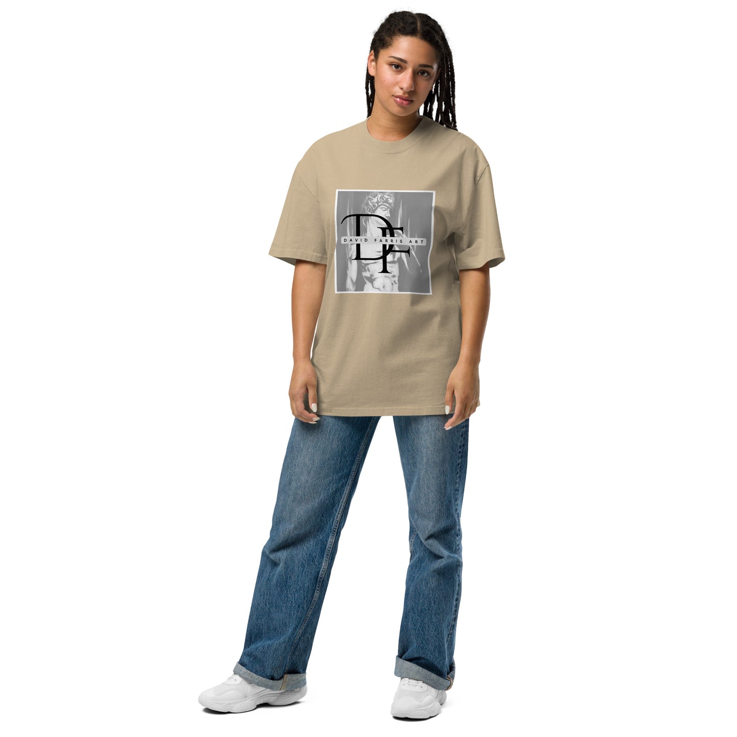 Oversized faded t-shirt - David Farris Art 